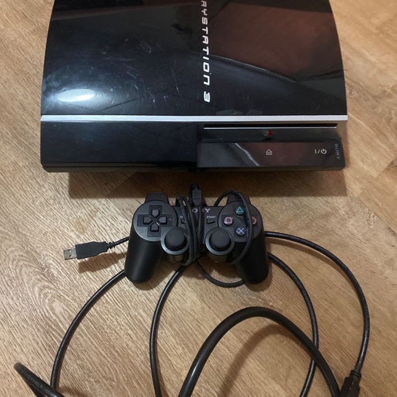 PlayStation 3 Sony Fat PS3 80GB with one game GTA 5 and controller big ps3 rare - Picture 3 of 8